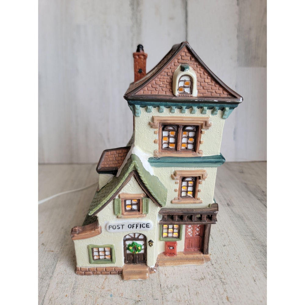 O'well Dickens post office vintage Village accessory Xmas ceramic